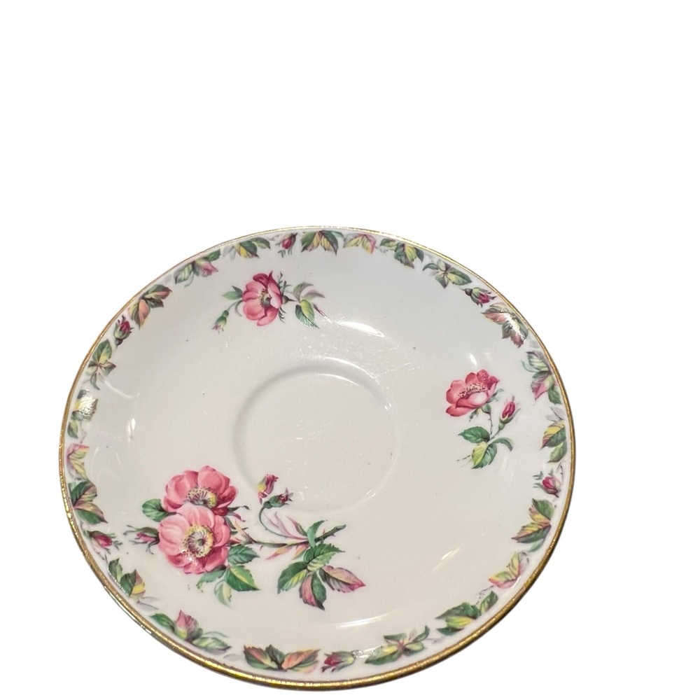 Vintage Salisbury‎ Bone China Tea Saucer Porcelain Cottagecore Grandmacore